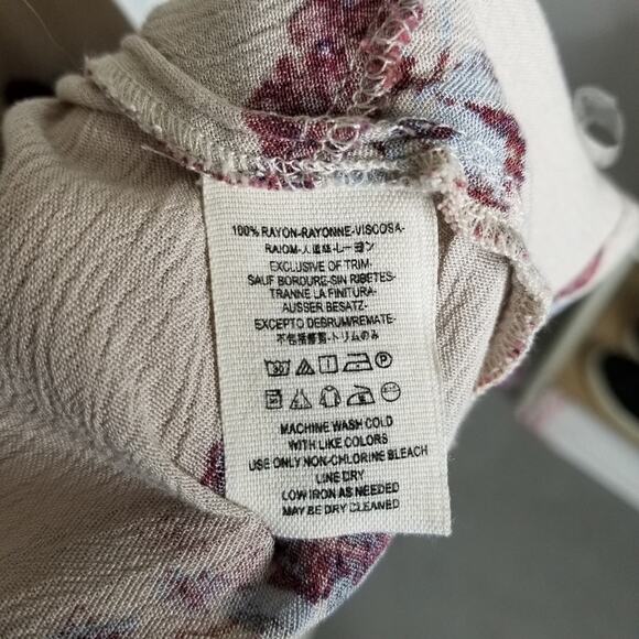 Free People Tree Swing Tunic Dress Washed Stone Floral Combo Size X-Small - Picture 5 of 13